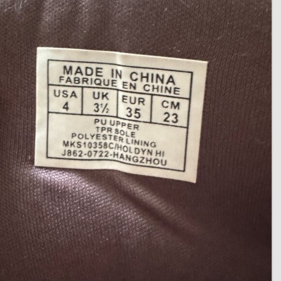 (GIRL’S 4) Michael Kors Dark & Light Brown Mid-Calf Logo-Patterned Boots - Picture 11 of 11